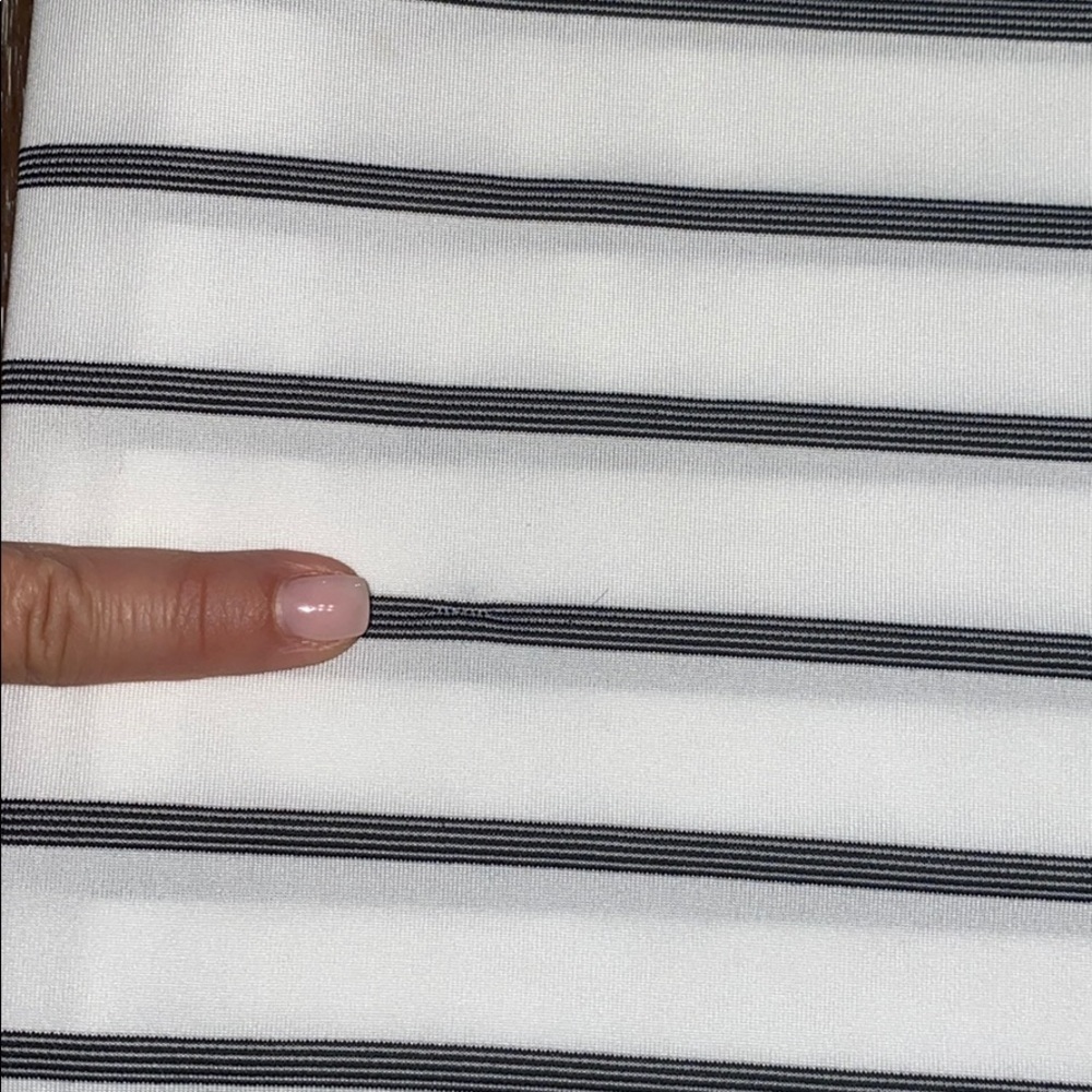 Adidas Clima cool white black stripes golf shirt L - Picture 5 of 5